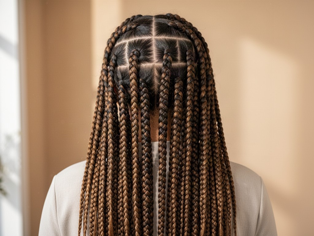 Box braids, medium